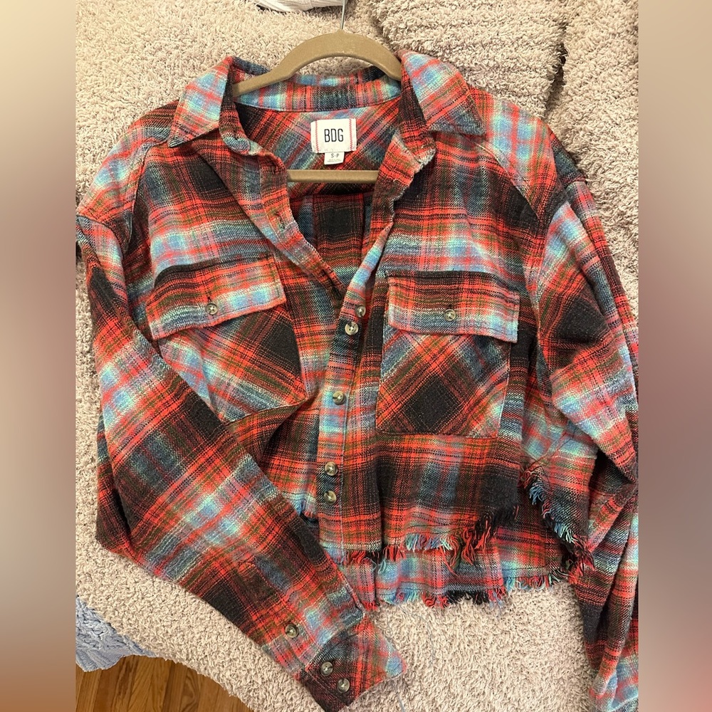 cropped urban outfitters BDG flannel